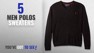 Eagle Polos Sweaters [ Winter 2018 ]: U.S. Polo Assn. Men's Solid V-Neck Sweater, Black, Small