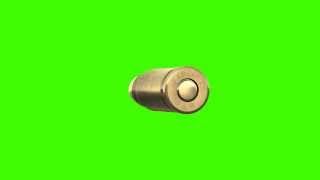 Bullet Is In Flying In Green Screen