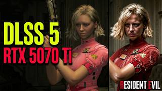 Resident Evil Requiem image quality difference DLSS 5, RTX 5070 Ti