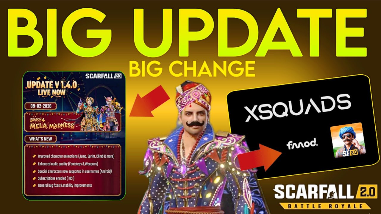 🛑 BIG Changes In New Update | Scarfall 2.0 New Update | Scarfall 2.0 New Update 1.4.0 All Features