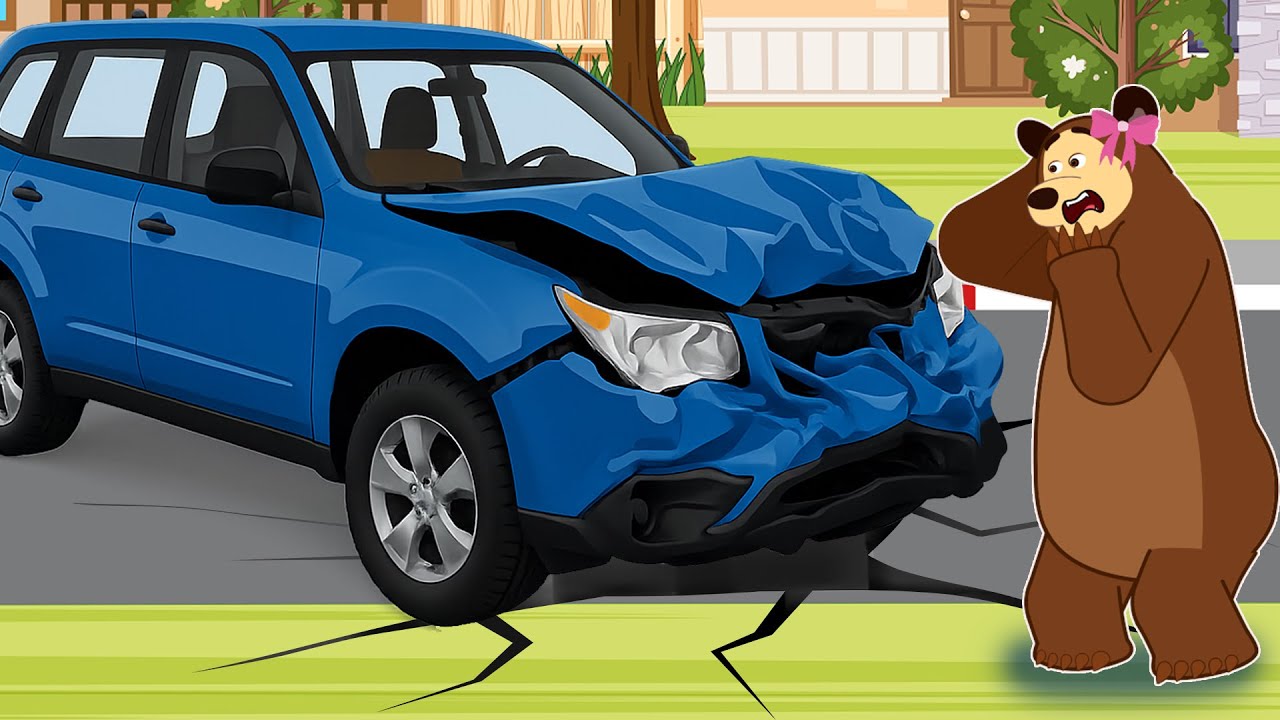 Bear Repairs the Car Damaged by a Sinkhole Collision! 🔧 | Vehicles Animation | Thurn Mechanic Garage