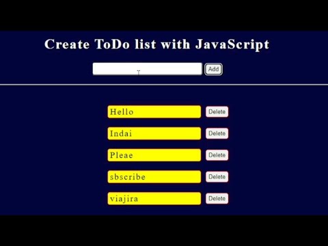 JavaScript Project 7 | How to make To-Do List using html, CSS and ...