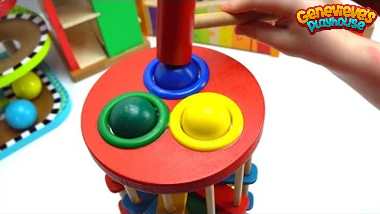 Genevieve Plays with fun Ball Pounding Toys!