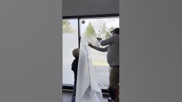 How To Install Privacy Film Roll Frosted White On Large Commercial Windows Step by Step
