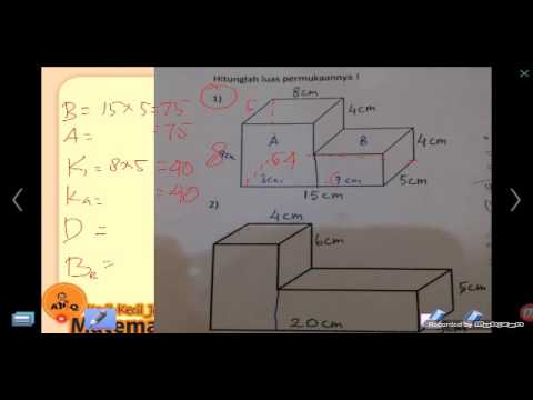  Matematika  SD 1 Luas Bangun  Gabungan Balok Kubus YouTube