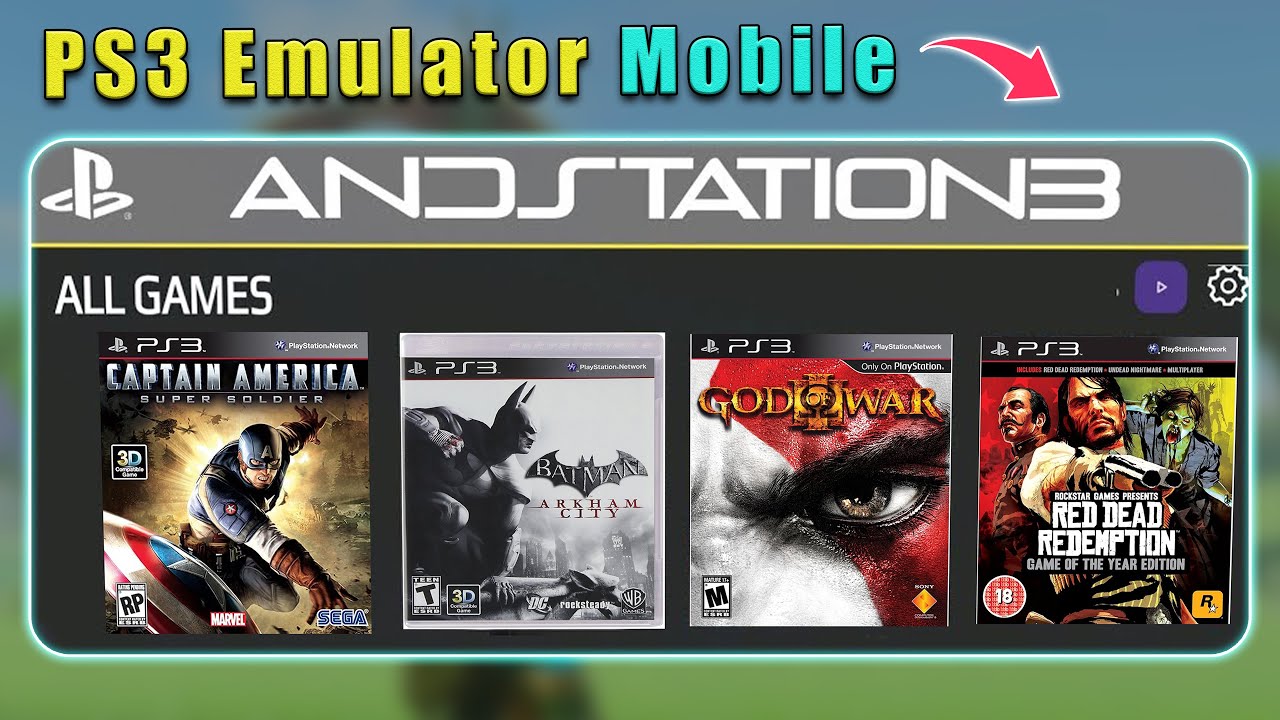 Andstation 3 PS3 emulator for mobile testing and gameplay full ...