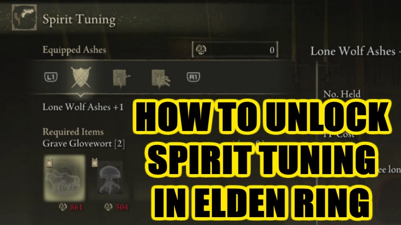 How To Unlock Spirit Tuning In Elden Ring How To Upgrade Summons In