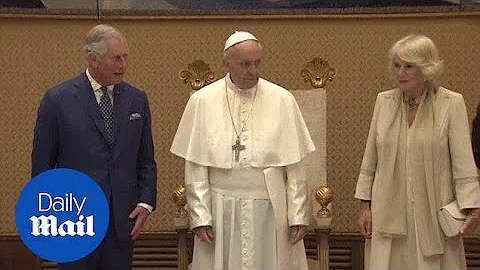 Prince Charles and Camilla meet with Pope Francis ...