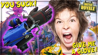 ANGRY NOOB BEGS FOR *NEW* “GRAPPLE GLOVE” IN FORTNITE! (ProPepper Fortnite Trolling)