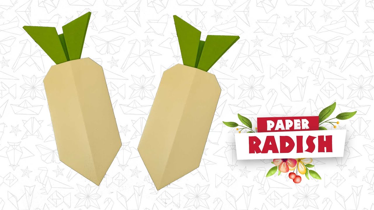 Paper Radish How to make Paper Radish Easy Craft YouTube