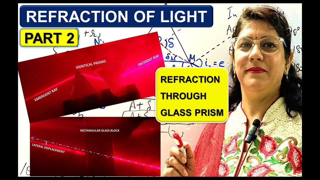 REFRACTION OF LIGHT THROUGH PRISM | DERIVATION & DEMONSTRATION | LIGHT ...