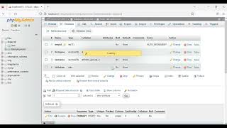 How to create database and table in phpmyadmin (MariaDB)