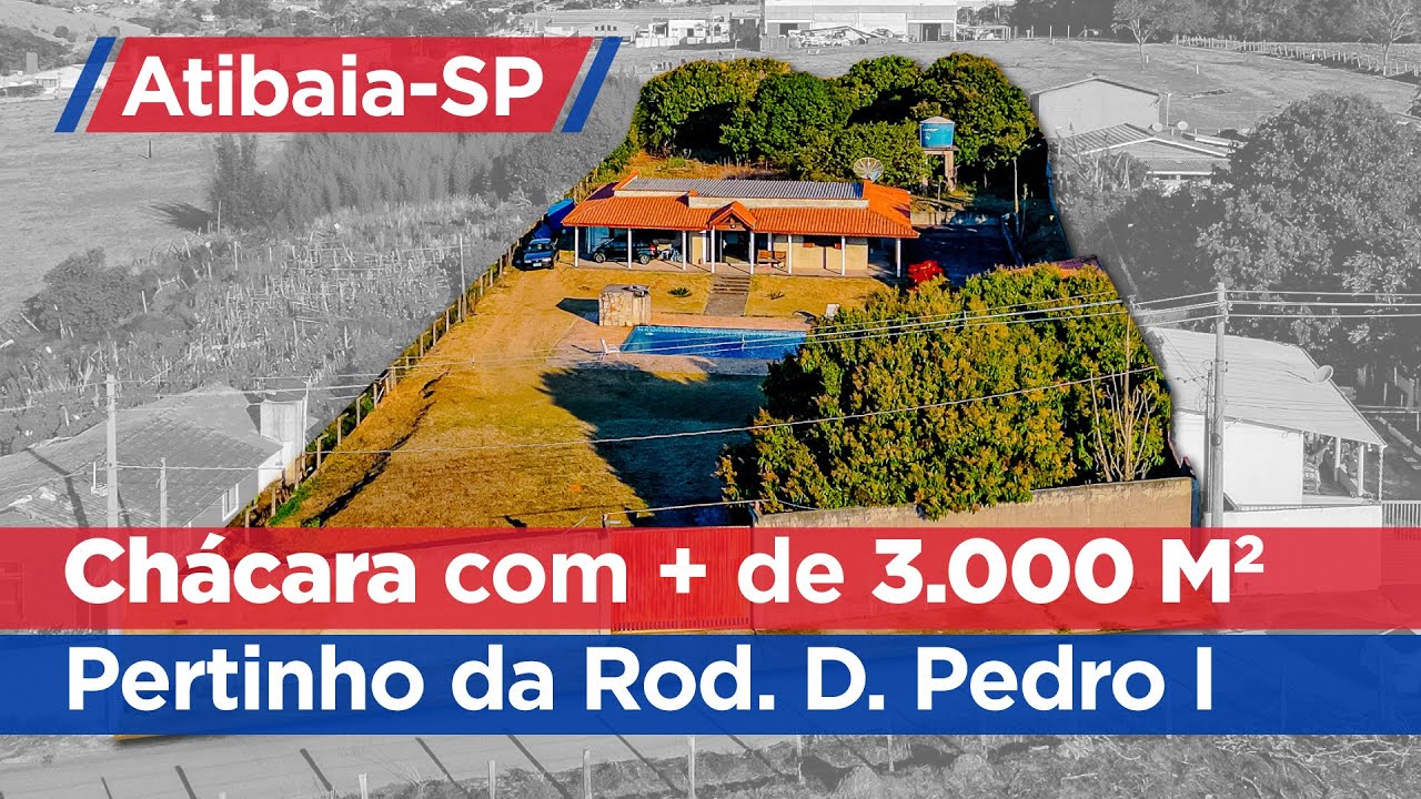 Chácara a venda em Atibaia/SP - com 3080m² - Perto da Festa do Morango