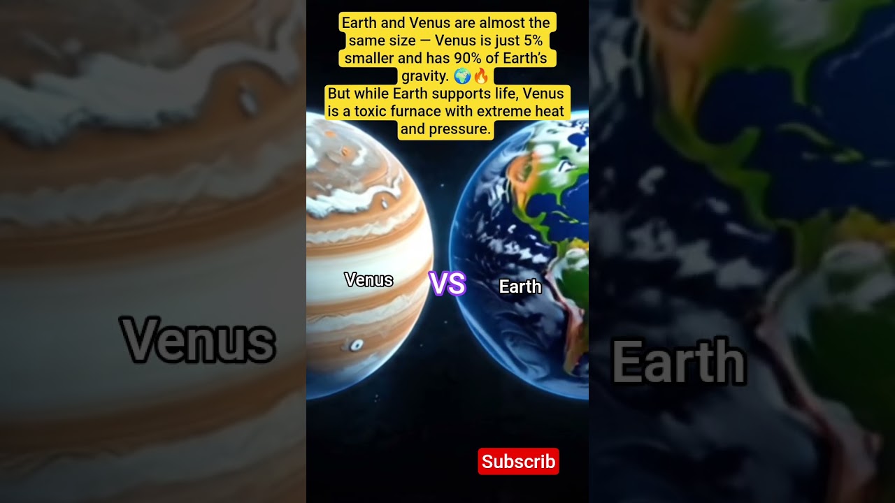 🌍 Earth vs Venus 🔥 — The Tale of Two Twins!