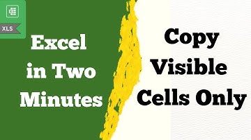 How to Select Only the Visible Cells in Excel (SHORTCUT) | Excel Tutorial