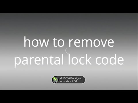 how to remove parental pass code on Xbox 360 easy way