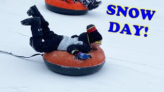 Snow Day Vlog - 1st Time Sledding in the Mountains