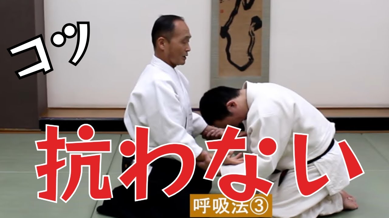 ぶつからない❗️抵抗しない❗️(合気道龍技法公開カリキュラム第44弾　両手持ち呼吸法③）