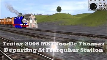 Trainz 2006 MSTNoodle Thomas Departing At Ffarquhar Station (HQ)