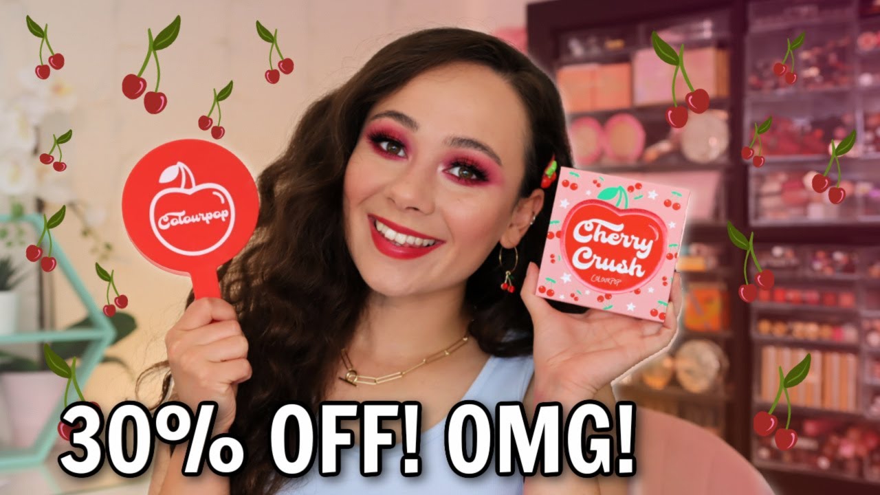 COLOURPOP IS 30% OFF! CHERRY CRUSH COLLECTION REVIEW!