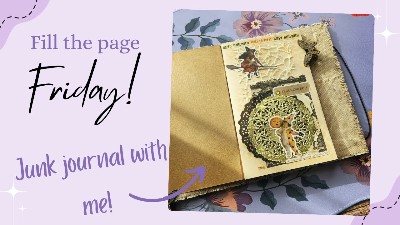 Junk Journal With Me | Halloween Junk Journal Spread | Fill The Page Friday 003