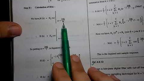 20. Designing of FIR Filter using Frequency sampling approach along with Comparison between IIR and