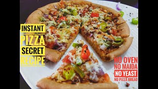 Pizza Recipe For lockdown | No oven,No yeast,No Pizza Sauce | पतीले में गेहूं के आटे से पिज़्ज़ा बनाये