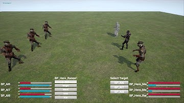 Turnbased attack system - UE4 Blueprints - WIP