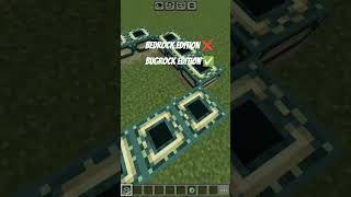 Bedrock edition ❌ bugrock edition ✅ #minecraft #viral #shorts