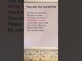 You Are My Sunshine 1 Christina Perri You Are My Sunshine 1 Christina Perri