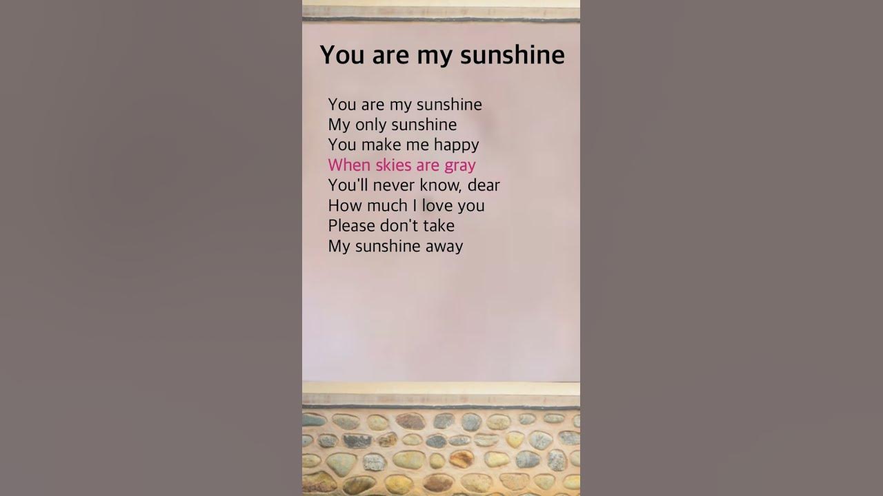 You are my sunshine [1] | Christina Perri