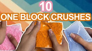 10 ONE BLOCK CRUSHES | PAINT SANDWICH, FOOT POWDER, BATH SLIME, GLITTER