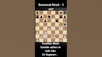 Chess Tactics. Discovered Attack - 3 part. For Beginners. ▶️ Shorts 14.1. - Training ▶️