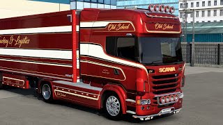 ETS  RJL Old School Skin Pack is Finished! Carlisle to Perth in a Scania R 4 x 2