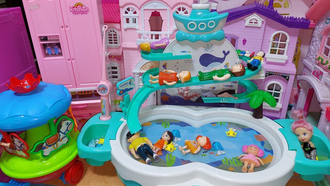 يوم في حديقة الالعاب المائيه_عائلة عمر_جنه ورؤي_مامتي دكتورة_العاب بنات