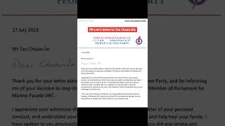 The full resignation letter of Speaker Tan Chuan-Jin and MP Cheng Li Hui