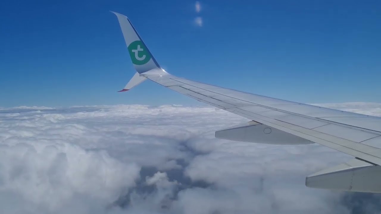 Landing Amsterdam Schiphol Transavia B737-800