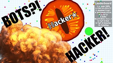 I am a HACKER ! Agar.io Trolling // Incredible Tricksplits with Bots!