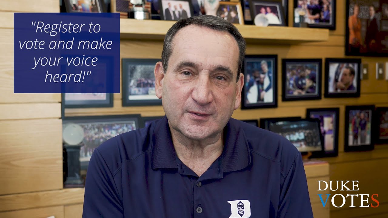 Coach K Register to Vote YouTube