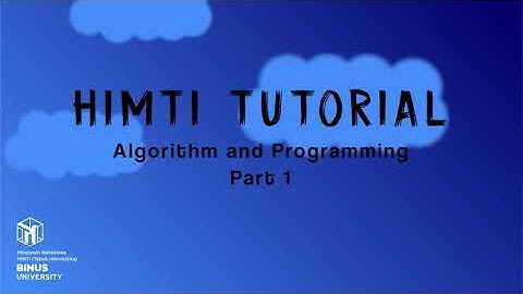 [HIMTI TUTOR] Algorithm and Programming - Part 1