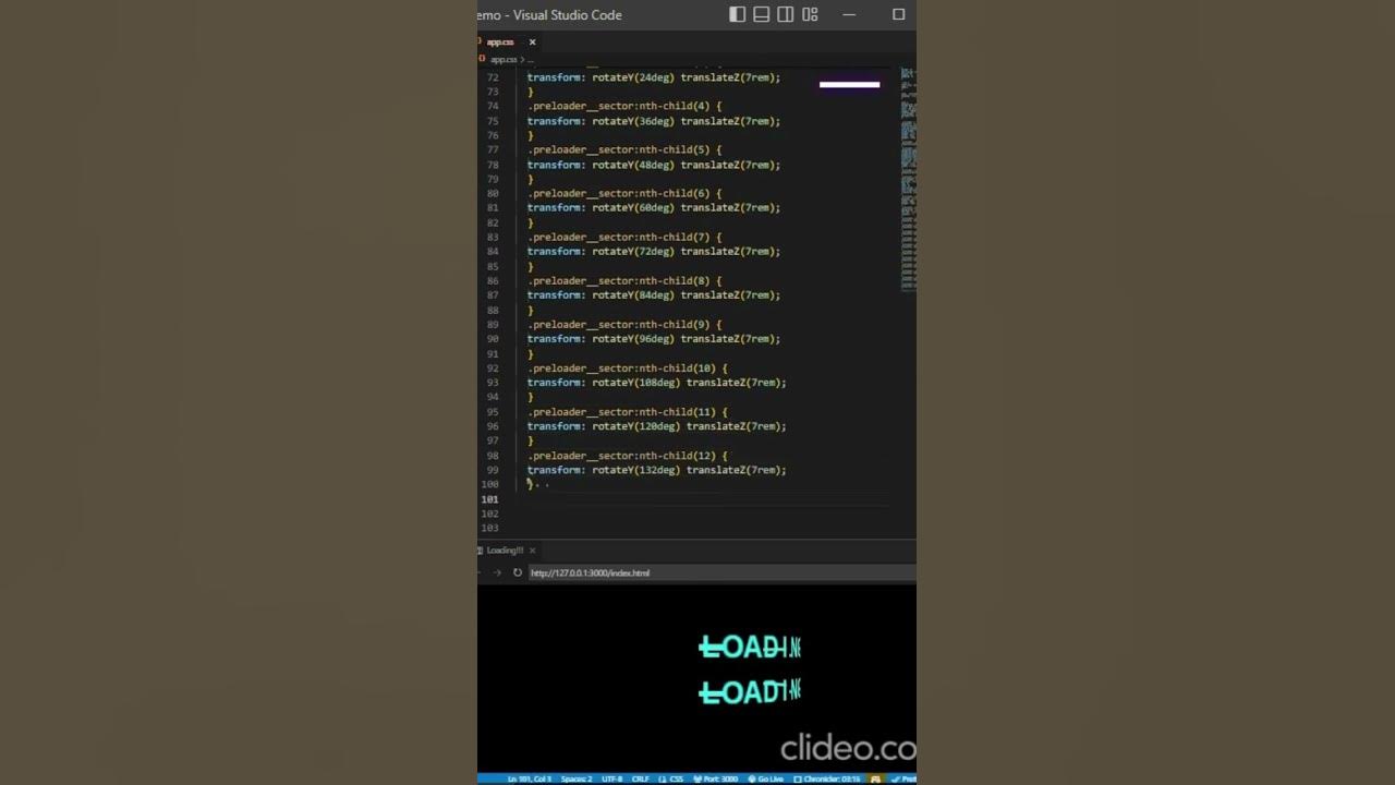 Text Ring Loading Animation | ASMR Programming - YouTube