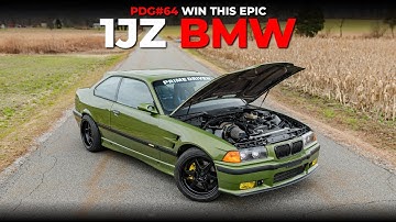 PDG64 - EPIC 1JZGTE BMW E36 - Single Turbo, Custom Green Paint, Overfenders - Absolutely INCREDIBLE!