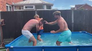 FAMILY WRESTLING MATCH (UNCLE CHARLIE BROKE THE POOL)