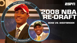 2008 NBA Re-Draft: Derrick Rose vs. Russell Westbrook 👀 | NBA Crosscourt
