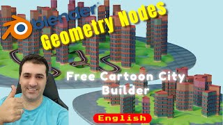 Blender Geometry Nodes - Cartoon City Builder