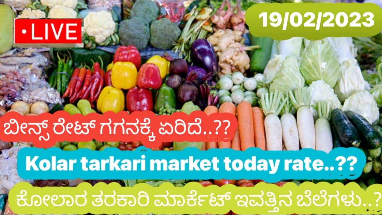  Kolar tarkari market today rate.? 19/01/2023. ಕೋಲಾರ ತರಕಾರಿ