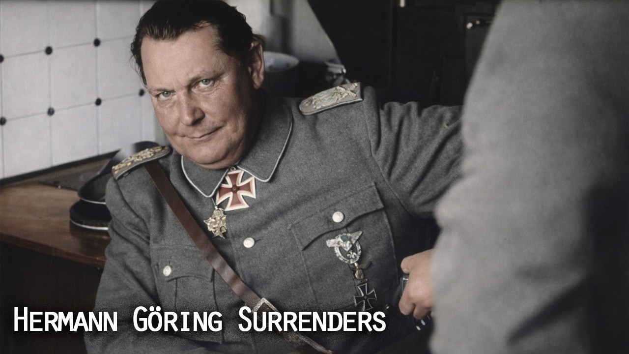 Герман Геринг арестован (май 1945 г.) – под охраной США | Редкие цветные кадры перед Нюрнбергским...