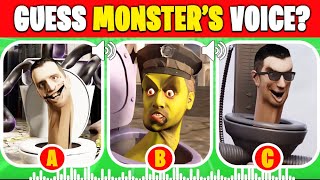 GUESS THE MONSTERS VOICE #104 POLICE ZOMBIE TOILET TENTACLE TOILET Skibidi Toilet's Quiz