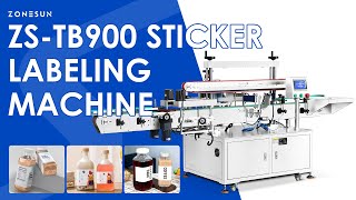 ZONESUN ZS-TB900 Automatic Wrap Around Labeling Machine for Square Bottle