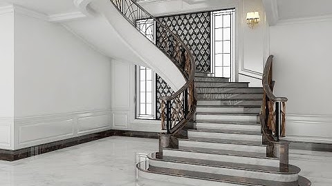 Sketchup Stairs Interior Build + Vray Render